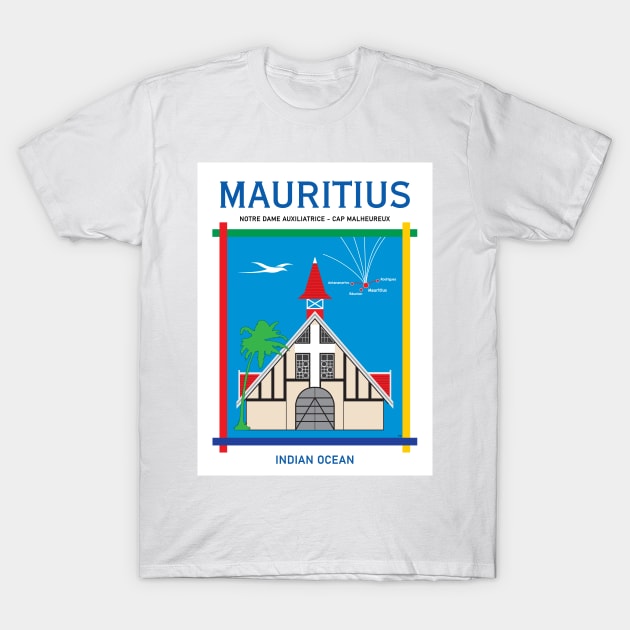 Mauritius Island Port Louis Indian Ocean Travel Vintage T-Shirt by PB Mary